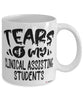 Funny Clinical Assisting Professor Teacher Mug Tears Of My Clinical Assisting Students Coffee Cup White