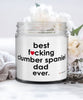 Funny Clumber Spaniel Dog Candle B3st F-cking Clumber Spaniel Dad Ever 9oz Vanilla Scented Candles Soy Wax