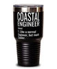 Funny Coastal Engineer Tumbler Like A Normal Engineer But Much Cooler 30oz Stainless Steel Black