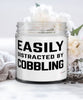 Funny Cobbler Candle Easily Distracted By Cobbling 9oz Vanilla Scented Candles Soy Wax