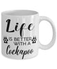 Funny Cockapoo Dog Mug Life Is Better With A Cockapoo Coffee Cup 11oz 15oz White