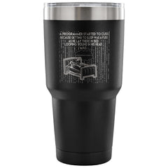 Funny Coder Travel Mug Programmer Started To Cuss 30 oz Stainless Steel Tumbler