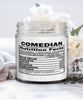 Funny Comedian Candle Nutrition Facts 9oz Vanilla Scented Candles Soy Wax