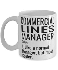 Funny Commercial Lines Manager Mug Like A Normal Manager But Much Cooler Coffee Cup 11oz 15oz White