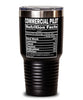 Funny Commercial Pilot Nutrition Facts Tumbler 30oz Stainless Steel