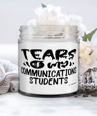 Funny Communications Professor Teacher Candle Tears Of My Communications Students 9oz Vanilla Scented Candles Soy Wax
