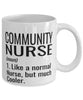 Funny Community Nurse Mug Like A Normal Nurse But Much Cooler Coffee Cup 11oz 15oz White