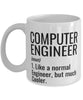 Funny Computer Engineer Mug Like A Normal Engineer But Much Cooler Coffee Cup 11oz 15oz White