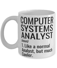 Funny Computer Systems Analyst Mug Like A Normal Analyst But Much Cooler Coffee Cup 11oz 15oz White