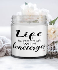 Funny Concierge Candle Life Is Better With Concierges 9oz Vanilla Scented Candles Soy Wax
