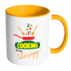 Funny Cook Chef Mug Cooking Is My Therapy White 11oz Accent Coffee Mugs