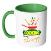 Funny Cook Chef Mug Cooking Is My Therapy White 11oz Accent Coffee Mugs