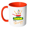 Funny Cook Chef Mug Cooking Is My Therapy White 11oz Accent Coffee Mugs