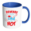 Funny Cook Mug Beware The Chef Is Hot White 11oz Accent Coffee Mugs