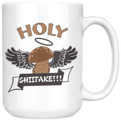 Funny Cooking Chef Mug Holy Shiitake 15oz White Coffee Mugs