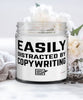 Funny Copy Writer Candle Easily Distracted By Copy Writing 9oz Vanilla Scented Candles Soy Wax