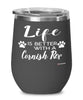 Funny Cornish Rex Cat Wine Glass Life Is Better With A Cornish Rex 12oz Stainless Steel Black