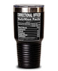 Funny Correctional Officer Nutrition Facts Tumbler 30oz Stainless Steel