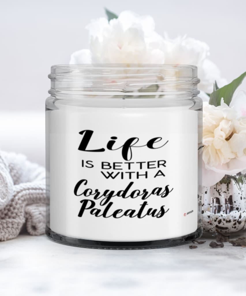 Funny Corydoras Paleatus Fish Candle Life Is Better With A Corydoras Paleatus 9oz Vanilla Scented Candles Soy Wax