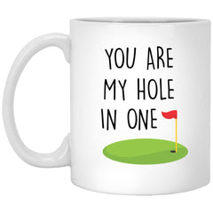 Funny Couples Relationship Golf Mug Gift You Are My Hole In One Coffee Cup 11oz White XP8434