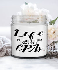 Funny CPA Candle Life Is Better With CPAs 9oz Vanilla Scented Candles Soy Wax