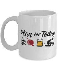 Funny Cricketer Mug Adult Humor Plan For Today Cricket Coffee Mug 11oz 15oz White