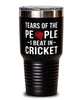 Funny Cricketer Tumbler Tears Of The People I Beat In Cricket Tumbler 30oz Stainless Steel