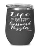 Funny Crossword Puzzles Wine Glass Life Is Better With Crossword Puzzles 12oz Stainless Steel Black