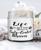 Funny Curly-coated Retriever Dog Candle Life Is Better With A Curly-coated Retriever 9oz Vanilla Scented Candles Soy Wax