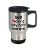 Funny Curly Horse Travel Mug B3st F-cking Curly Horse Mom Ever 14oz Stainless Steel