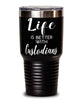 Funny Custodian Tumbler Life Is Better With Custodians 30oz Stainless Steel Black