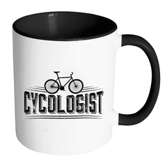 Funny Cycling Bike Mug Cycologist White 11oz Accent Coffee Mugs