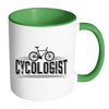 Funny Cycling Bike Mug Cycologist White 11oz Accent Coffee Mugs