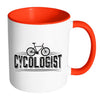 Funny Cycling Bike Mug Cycologist White 11oz Accent Coffee Mugs