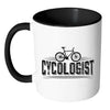 Funny Cycling Bike Mug Cycologist White 11oz Accent Coffee Mugs