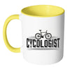 Funny Cycling Bike Mug Cycologist White 11oz Accent Coffee Mugs