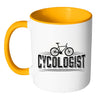 Funny Cycling Bike Mug Cycologist White 11oz Accent Coffee Mugs