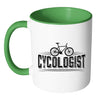 Funny Cycling Bike Mug Cycologist White 11oz Accent Coffee Mugs