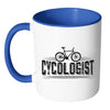 Funny Cycling Bike Mug Cycologist White 11oz Accent Coffee Mugs