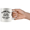 Funny Cycling Cyclist Mug Burn Fat Not Fuel 11oz White Coffee Mugs