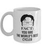 Funny Cycling Mug Fact You Are The Worlds B3st Cycler Coffee Cup White