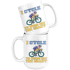 Funny Cycling Mug I Cycle To Burn Off The Crazy 15oz White Coffee Mugs