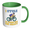 Funny Cycling Mug I Cycle To Burn Off The Crazy White 11oz Accent Coffee Mugs