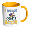 Funny Cycling Mug I Cycle To Burn Off The Crazy White 11oz Accent Coffee Mugs