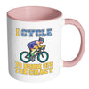 Funny Cycling Mug I Cycle To Burn Off The Crazy White 11oz Accent Coffee Mugs