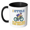 Funny Cycling Mug I Cycle To Burn Off The Crazy White 11oz Accent Coffee Mugs