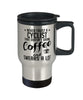 Funny Cycling Travel Mug Never Trust A Cyclist That Doesn't Drink Coffee and Swears A Lot 14oz Stainless Steel