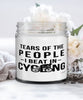 Funny Cyclist Candle Tears Of The People I Beat In Cycling 9oz Vanilla Scented Candles Soy Wax