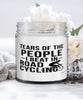 Funny Cyclist Candle Tears Of The People I Beat In Road Cycling 9oz Vanilla Scented Candles Soy Wax