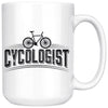 Funny Cyclist Cycling Bike Mug Cycologist 15oz White Coffee Mugs